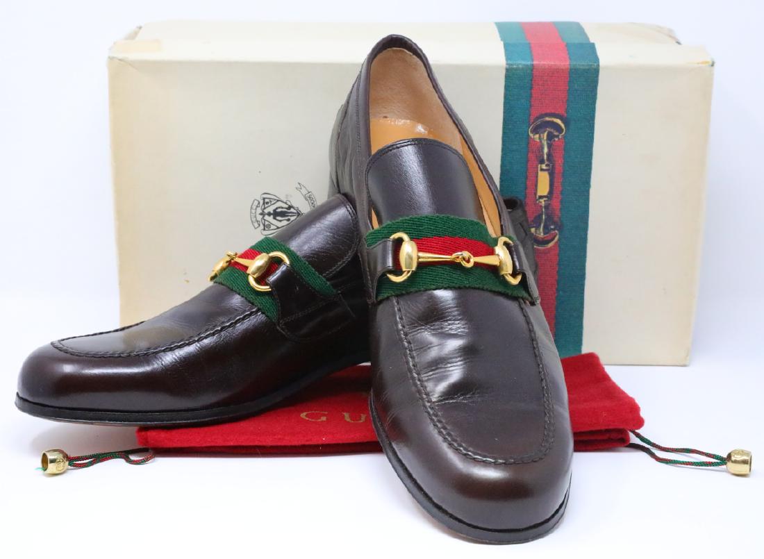 Gucci 1980s Brown Leather Men's Horsebit Loafers (1 of 7)