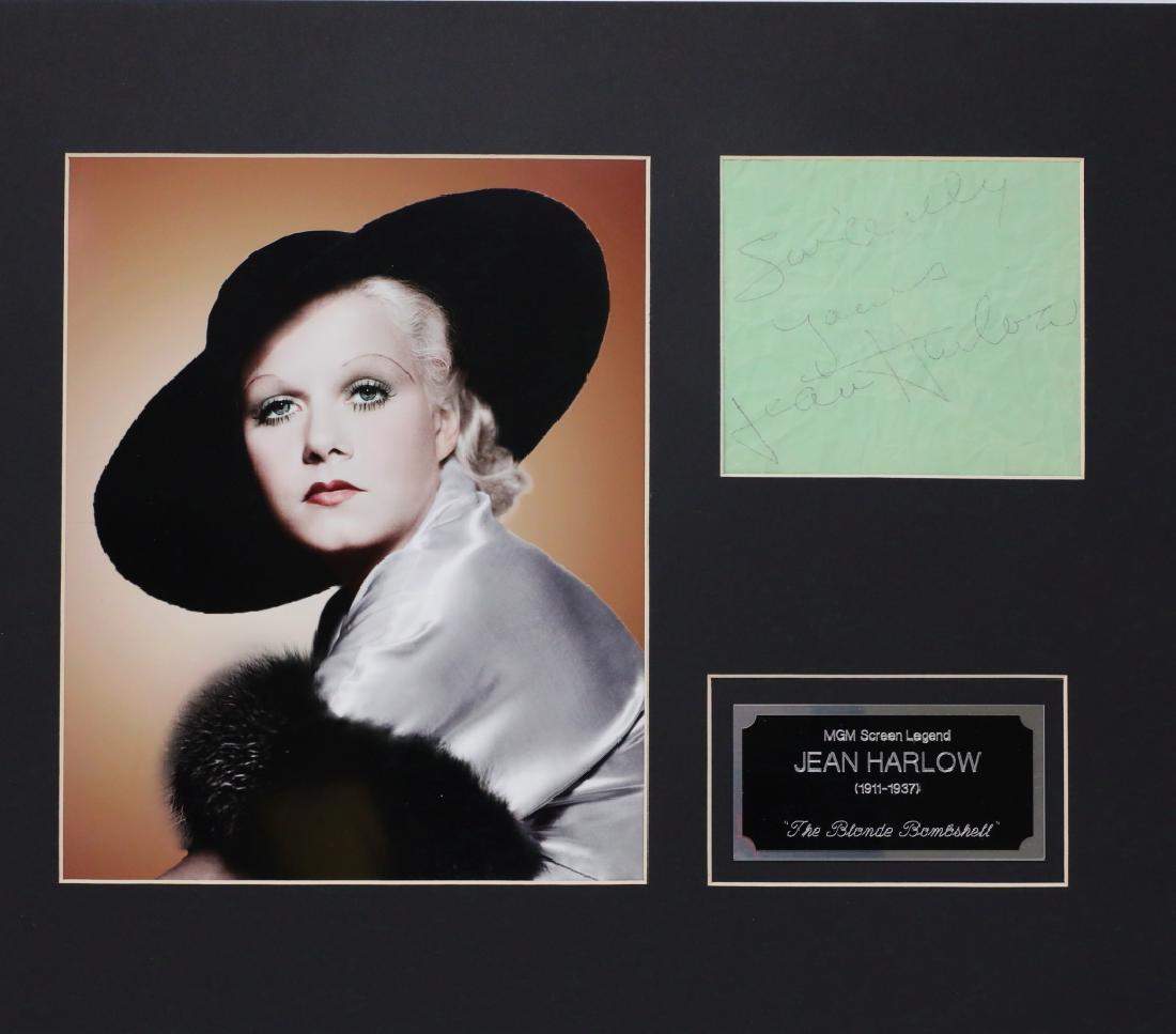Jean Harlow Matted Signature Display W/COA (1 of 4)