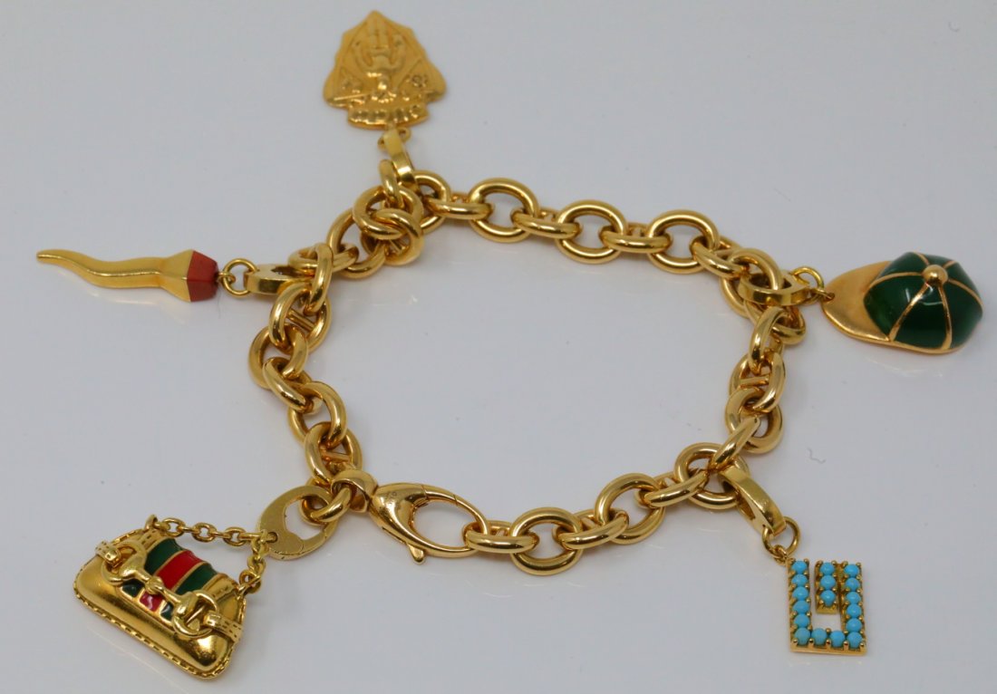 gucci charm bracelet gold