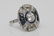 3.75ctw Diamond & Blue Sapphire Platinum Deco Ring - 3
