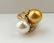 13.5mm South Sea Pearl, 1.25ctw Diamond 18K Ring - 3