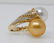13.5mm South Sea Pearl,Diam & 18K Ring - 3