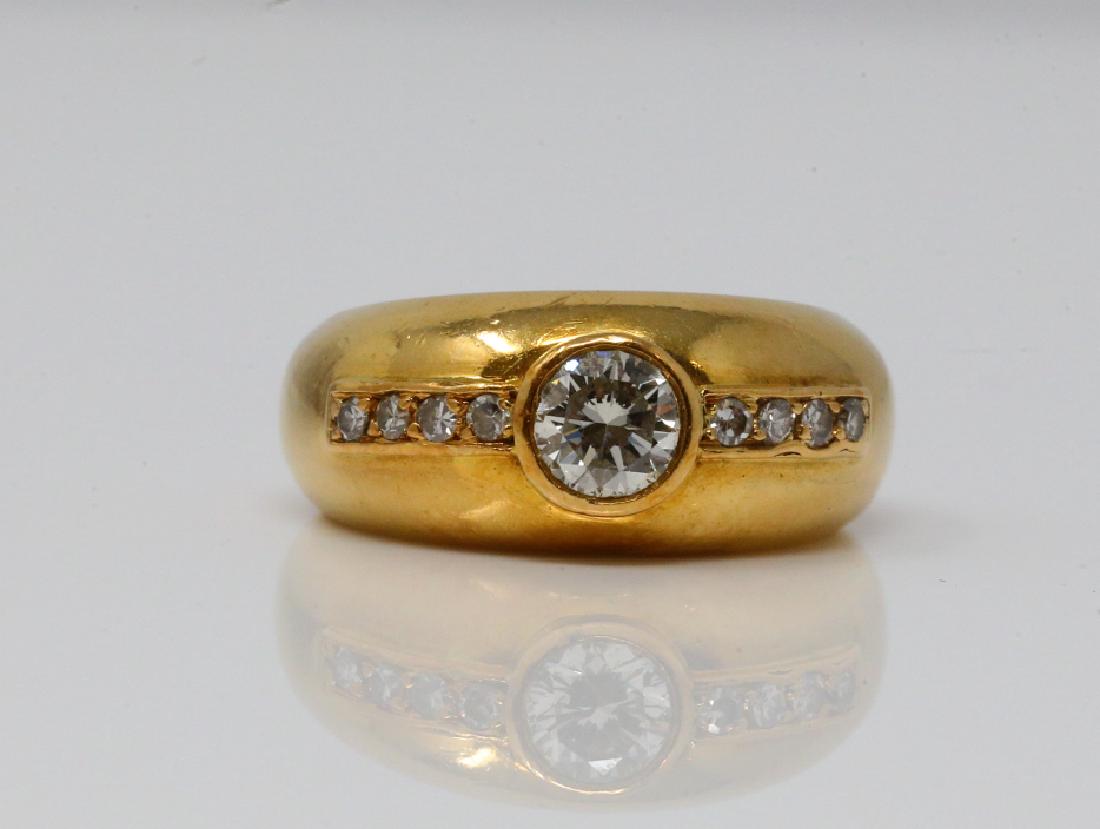 18K & 0.50ctw VS2-SI1/G-H Diamond 9mm Wide Ring (1 of 4)