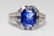 3.48ct GIA Sri Lankan Blue Sapphire & Diamond Ring - 4