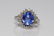 4.05ct Blue Sapphire, Diamond & Platinum Ring