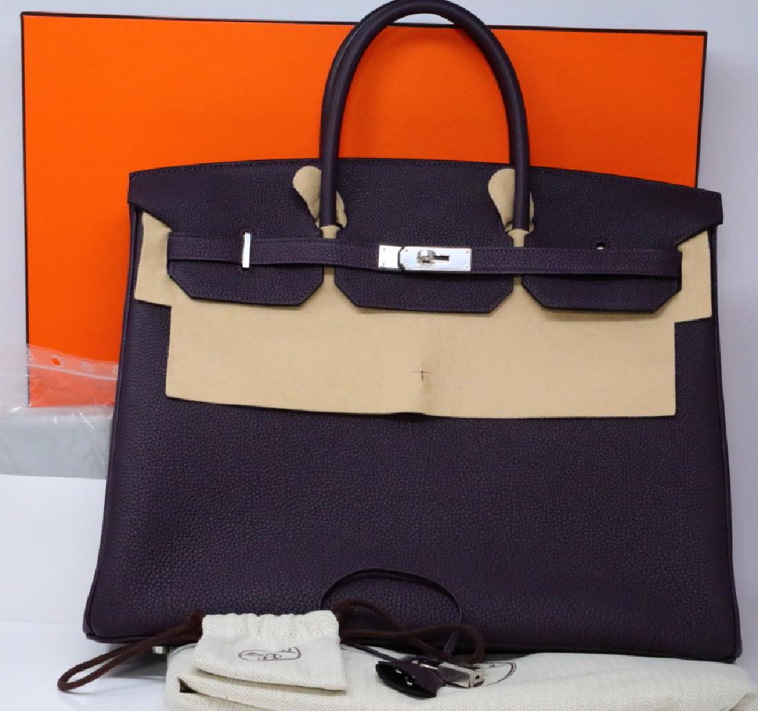 Hermes 40cm Birkin in Raisin Veau Togo Leather (1 of 16)