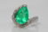 3.00ct Emerald, Diamond & Platinum Ring