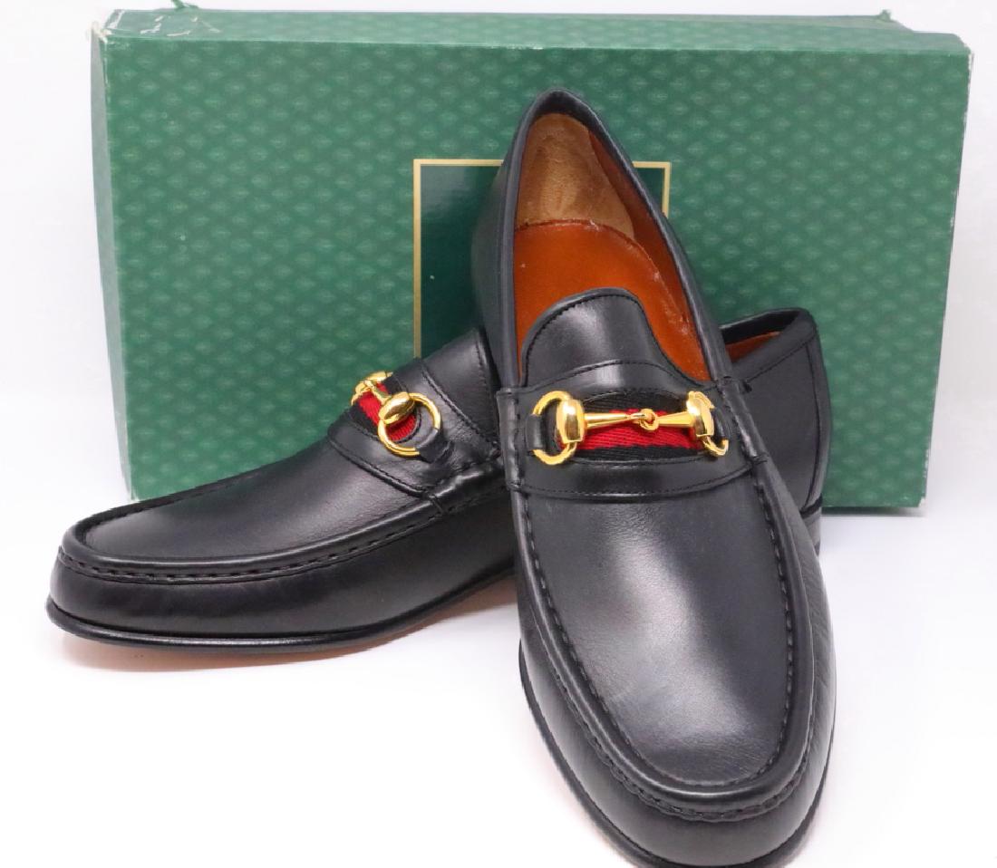 Gucci 1980s Black Leather Men's Horsebit Loafers (1 of 6)