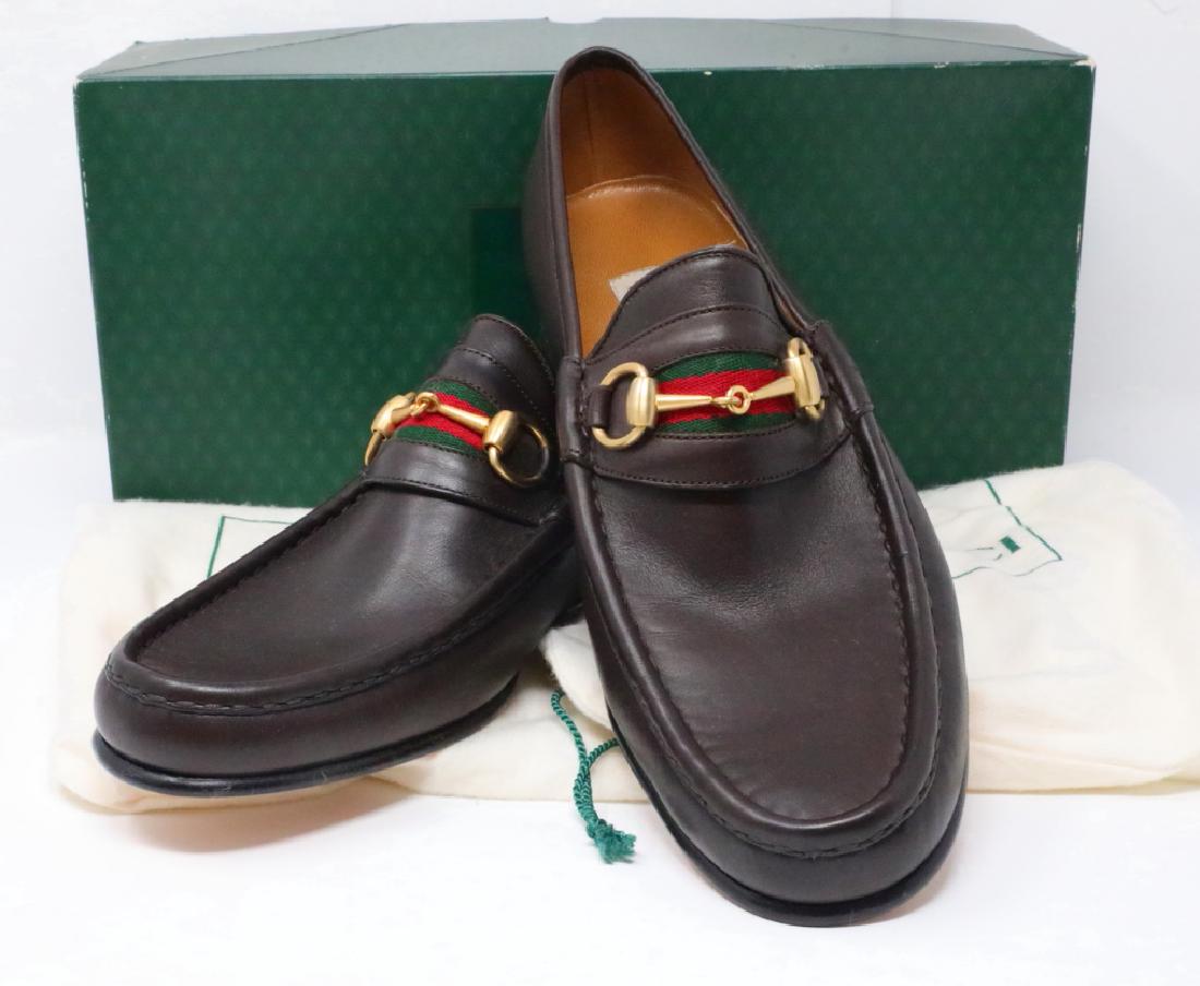 Gucci 1980s Brown Leather Men's Horsebit Loafers (1 of 7)