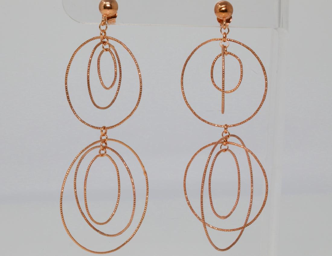 Solid 14K Rose Gold 2.75" Chandelier Earrings (1 of 3)