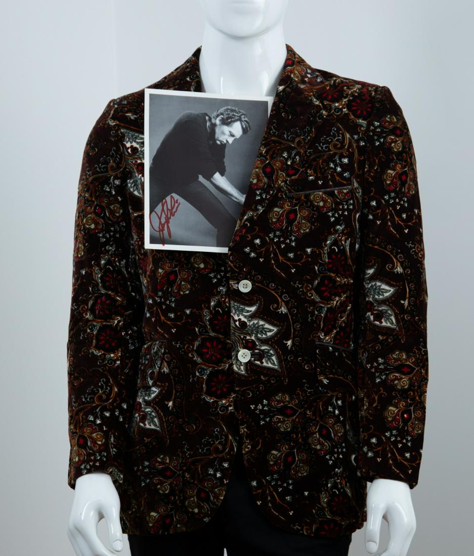 Jerry Lee Lewis 1973 Grand Ole Opry Stage Jacket: Jerry Lee Lewis 1973 Grand Ole Opry Stage Worn Jacket W/Garment Bag, LOA & Signed Photo - This stunning piece of rock n' roll and country music history is a stage worn jacket worn by Jerry Lee Lewis d