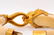 French 18K & Exotic Composition Bangle W/Emeralds - 11