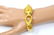 French 18K & Exotic Composition Bangle W/Emeralds - 3