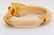 French 18K & Exotic Composition Bangle W/Emeralds - 7