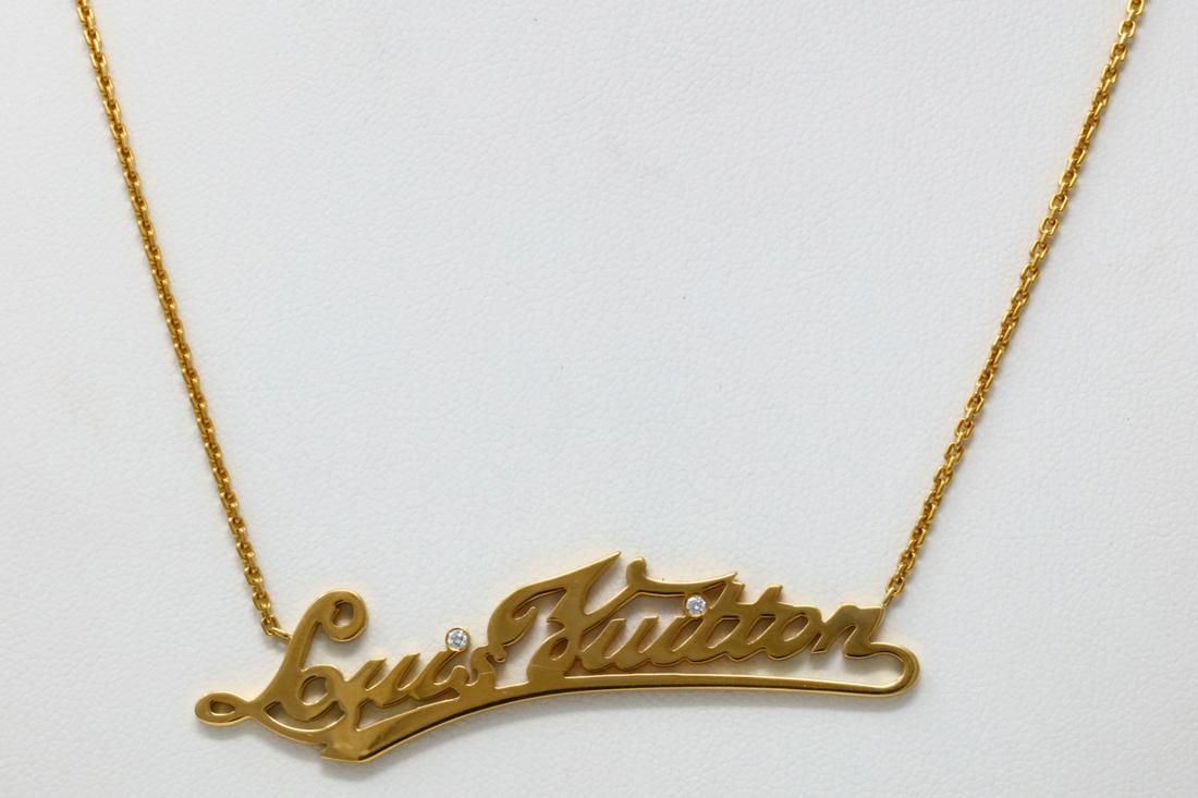 Louis Vuitton Diamond & 18K Signature Necklace (1 of 3)