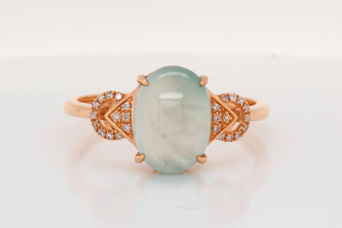 3.00ct Natural Type A Icy Jadeite & 18K Ring (1 of 5)