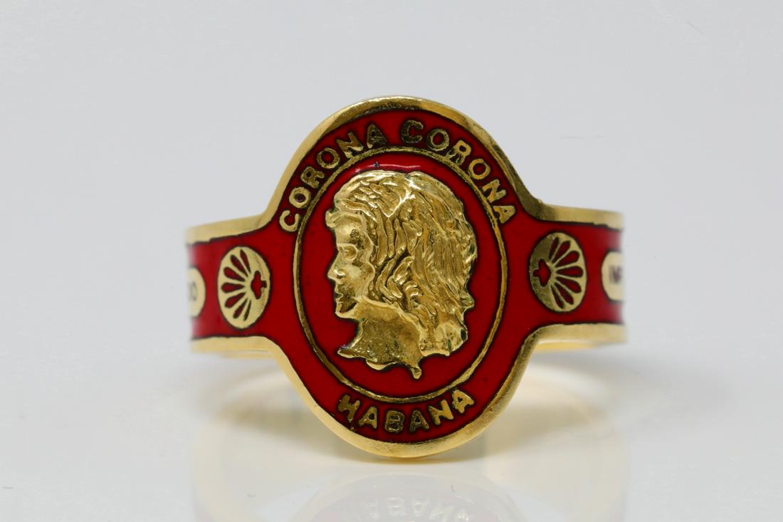 Cartier 1970s 18K Yellow Gold & Enamel Cigar Band (1 of 5)