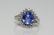 4.05ct Blue Sapphire, Diamond & Platinum Ring