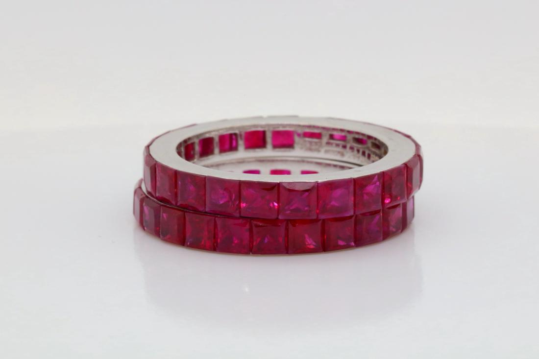 Favero 8.55ctw Burma Ruby 18K Stacking Rings (1 of 4)
