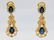 3ctw Blue Sapphire, 1.50ctw Diamond 18K Earrings