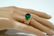 8.40ct Emerald, 2.00ctw Diamond 18K French Ring - 2