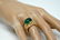 8.40ct Emerald, 2.00ctw Diamond 18K French Ring - 3
