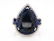 14.00ctw Blue Sapphire & 14K Ring W/Diamond Accents