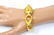 French 18K & Exotic Composition Bangle W/Emeralds - 3