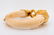 French 18K & Exotic Composition Bangle W/Emeralds - 9