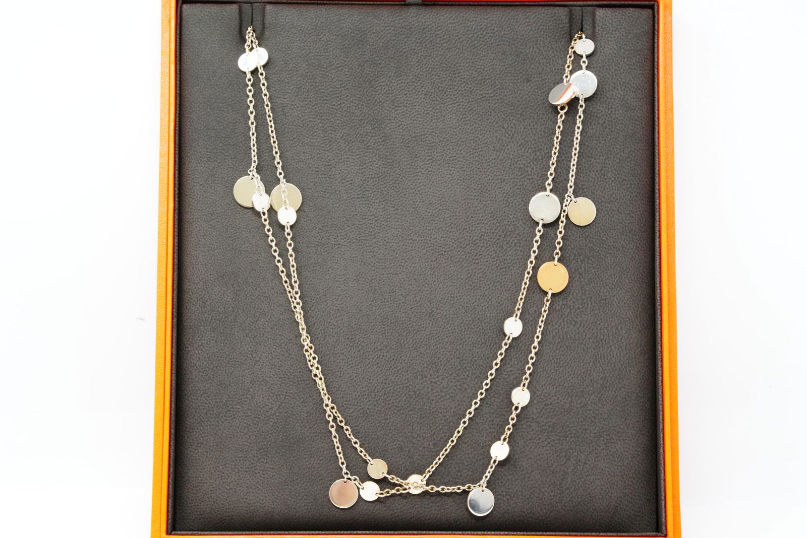 Hermes Confettis 18K & Silver Long Necklace (1 of 4)