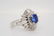 3.02ct GIA No Heat Blue Sapphire & 1.65ctw Diamond Ring - 5