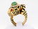 David Webb 2.00ct Emerald, Diamond 18K Tiger Ring - 6