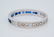 1.00ctw Blue Sapphire & Diamond 14K Reversible Band - 2