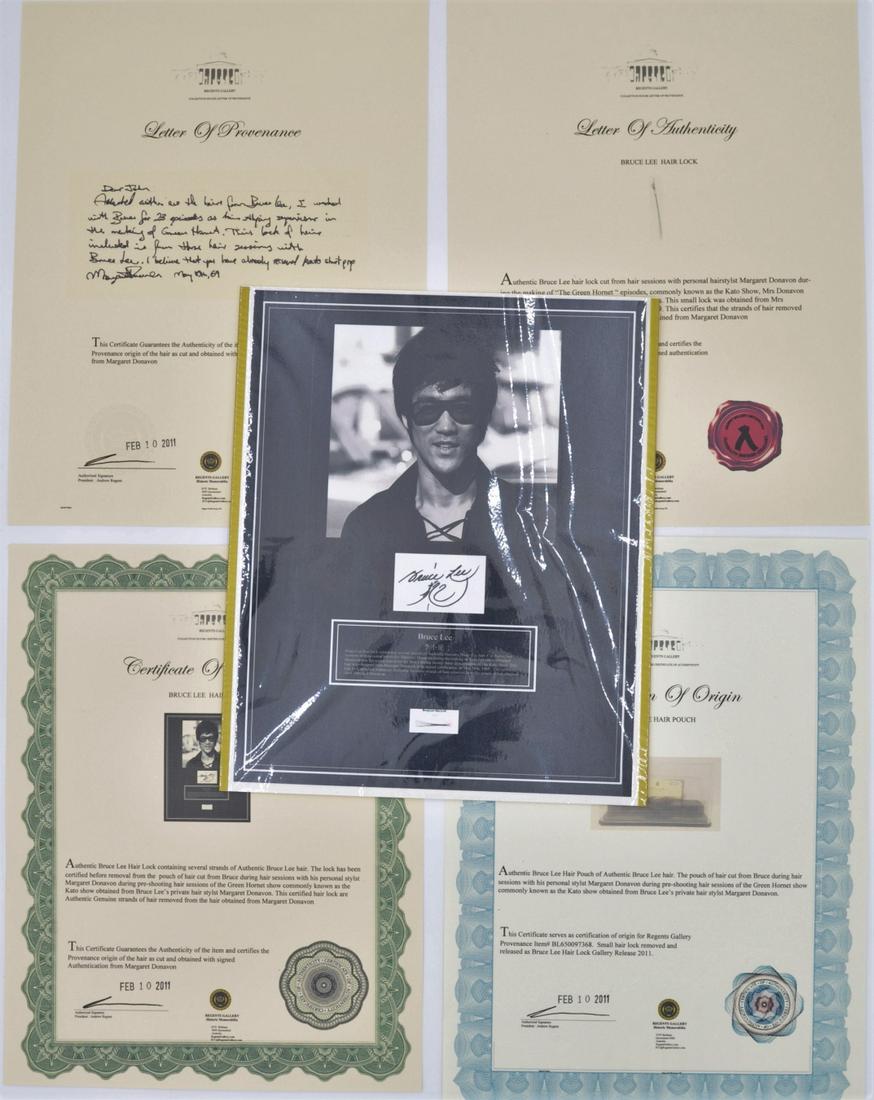 Bruce Lee Lock of Hair W/(4) Documents (1 of 5)