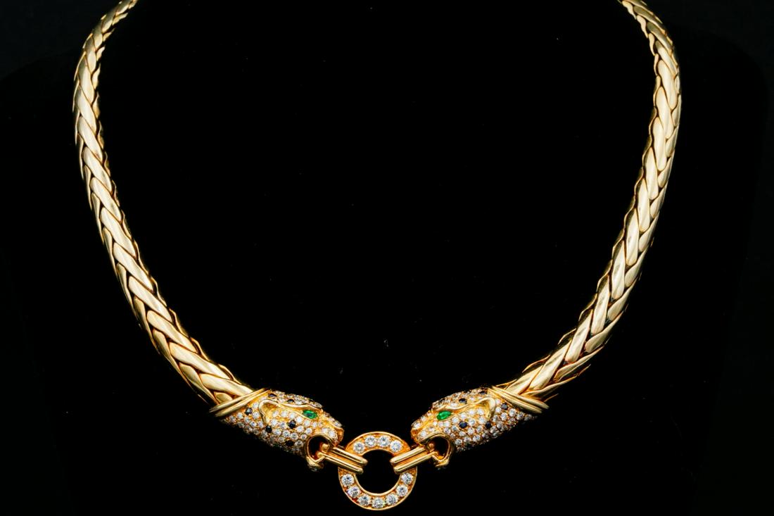 3.00ctw Diamond, Blue Sapphire & 18K Necklace (1 of 5)