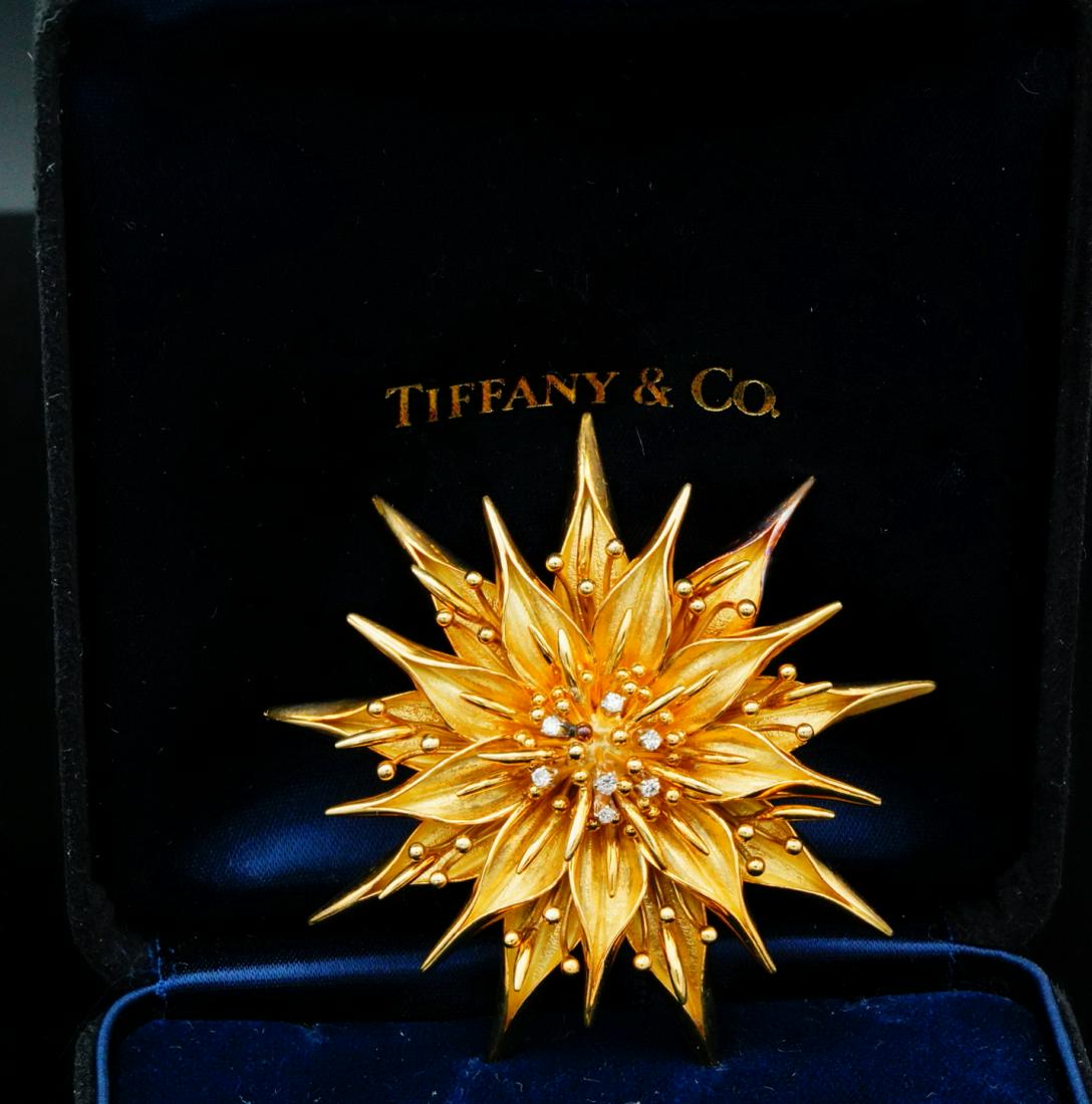 Tiffany & Co. Italy 18K Brooch W/Diamond Accents (1 of 7)