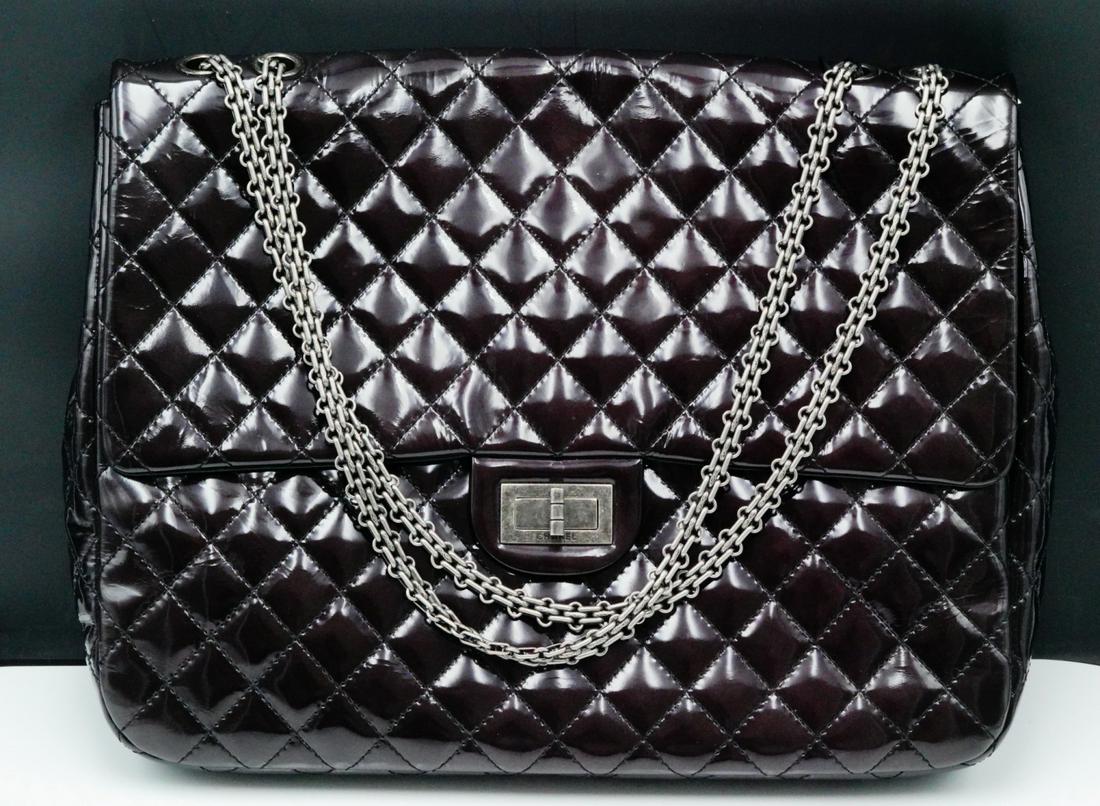 chanel patent leather flap bag