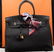Hermes 35cm Chocolate Brown Clemence Leather Birkin