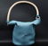 Hermes Blue Jean Clemence Leather Mangeoire Bag