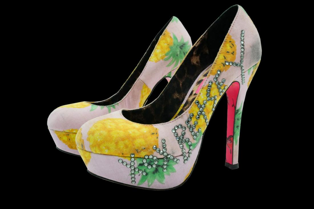 Nicki Minaj Personally Owned & Worn High Heels W/LOA: Nicki Minaj Personally Owned & Worn Betsey Johnson High Heels W/LOA - These high heels by Betsey Johnson were personally owned and worn by popular rapper, singer, songwriter, actress and model, Nicki 