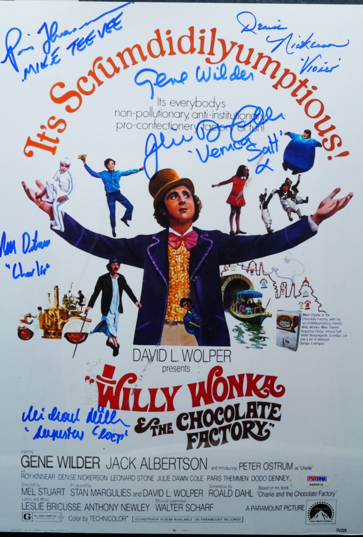Willy Wonka & the Chocolate Factory Cast Signed (1 of 4)
