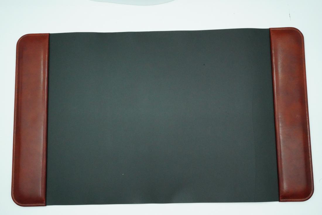 Donald Trump's Celebrity Apprentice Desk Mat W/COA: Donald Trump's Celebrity Apprentice Desk Mat W/COA - This leather desk mat sat in front of Donald Trump on his desk during the production of the earlier seasons of NBC's hit television show, The Celeb