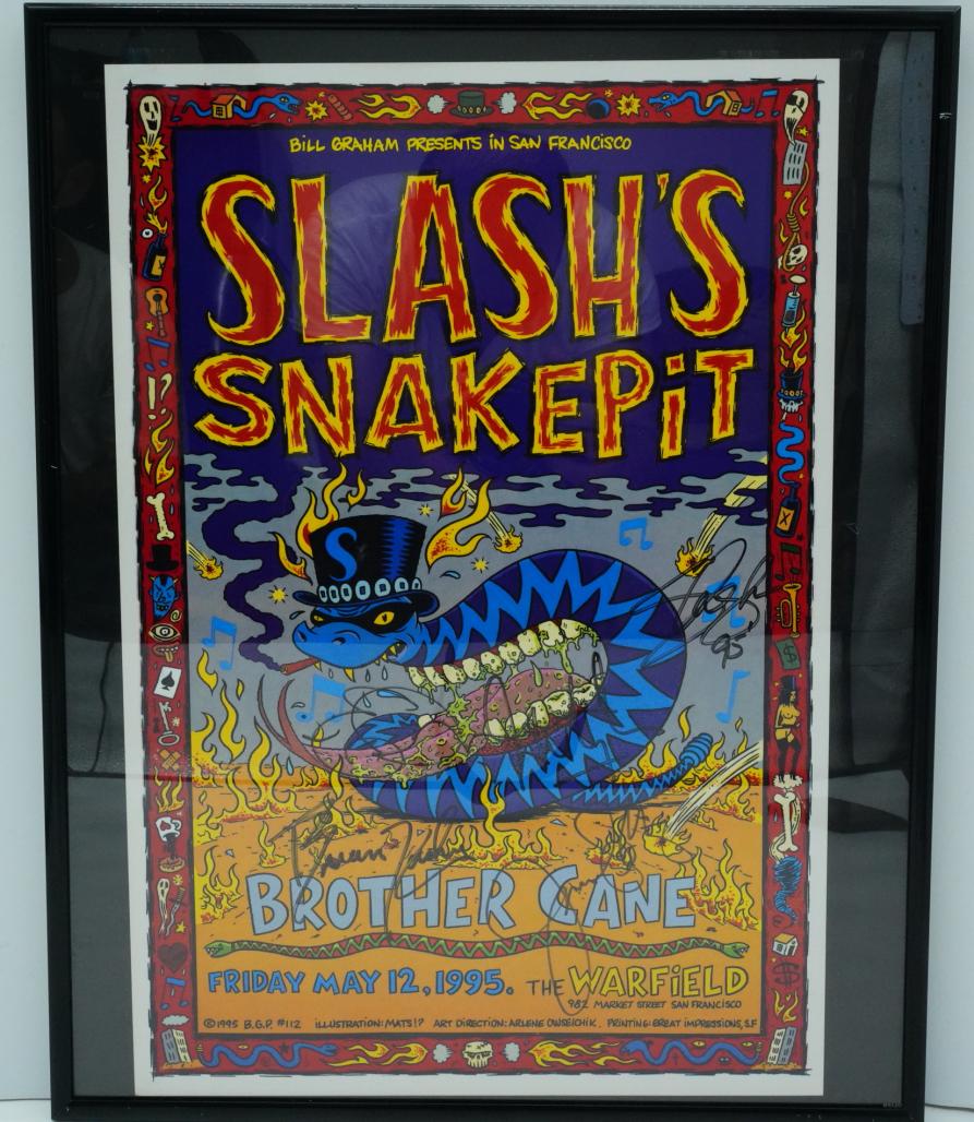 Slash's Snakepit Autographed Appearance Poster (1 of 3)