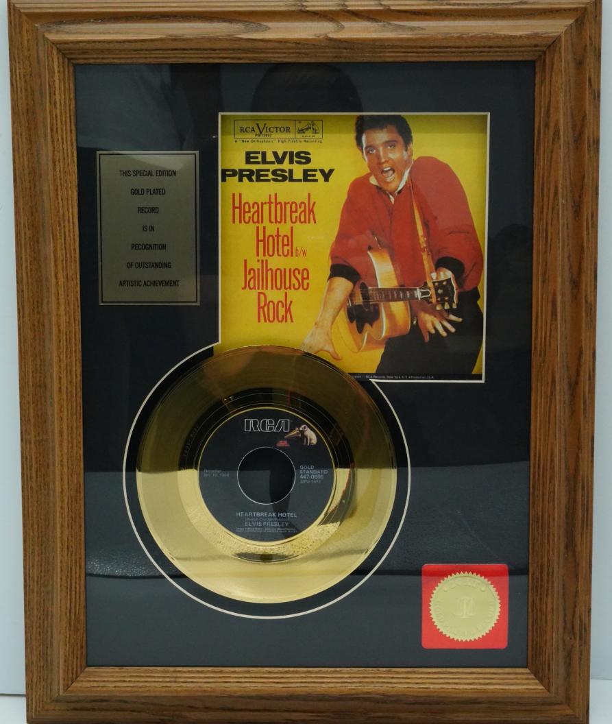 Elvis Presley 24K Gold Plated 45 Gold Record (1 of 4)
