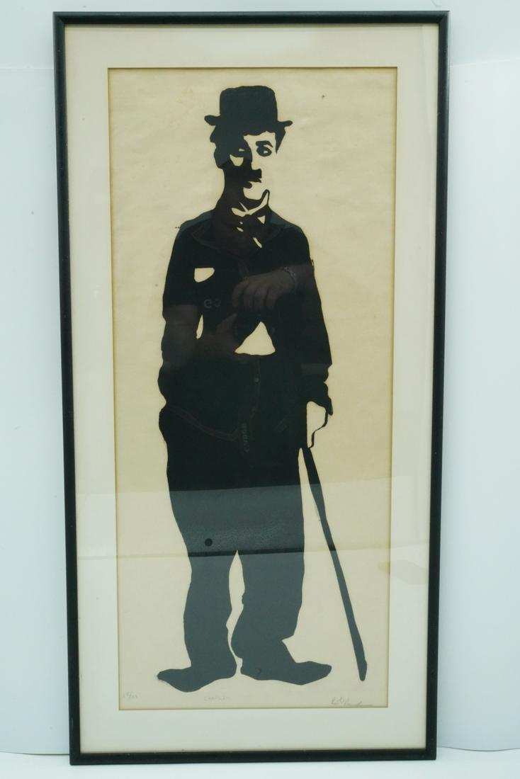 Charlie Chaplin Silhouette Drawing on Paper #25/29 (1 of 5)