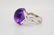 Chanel 16mm Amethyst Cabochon 18K White Gold Ring - 2