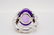 Chanel 16mm Amethyst Cabochon 18K White Gold Ring - 4