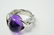 Chanel 16mm Amethyst Cabochon 18K White Gold Ring - 5