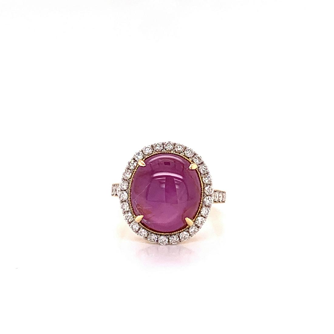 9.00ct Pink Sapphire, 0.75ctw Diamond 14K Ring (1 of 4)