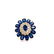 6.25ctw Blue Sapphire, 0.65ctw Diamond 14K Ring